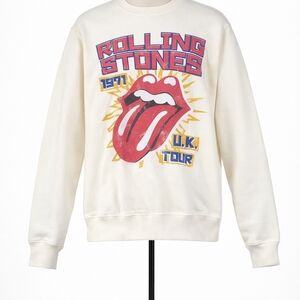 Hybrid Apparel Cream Graphic Crewneck Sweater